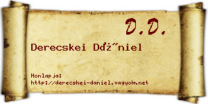 Derecskei Dániel névjegykártya